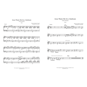 Jesus Wants Me for a Sunbeam (violin & piano)