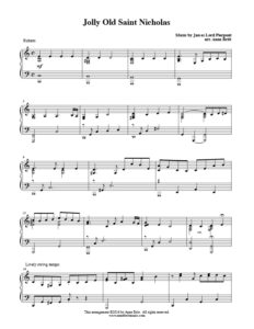 Jolly Old Saint Nicholas (intermediate piano solo)