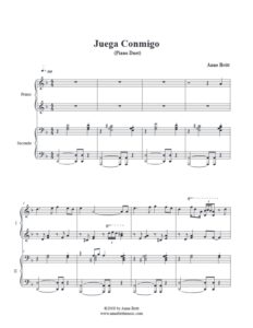 Juega Conmigo (intermediate piano duet)