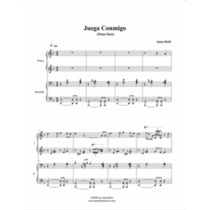 Juega Conmigo - intermediate piano duet