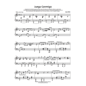 Juega Conmigo - intermediate piano solo