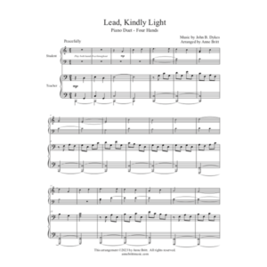 Lead, Kindly Light (student/teacher piano duet)