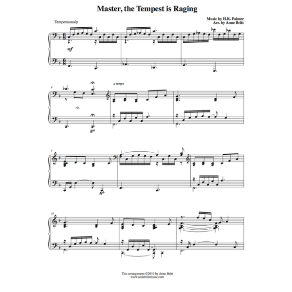 Master, the Tempest is Raging - intermediate piano solo
