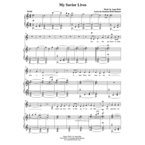My Savior Lives - vocal solo with piano accompaniment