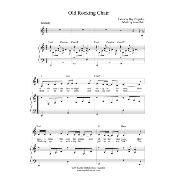 Old Rocking Chair - vocal solo with piano or guitar accompaniment