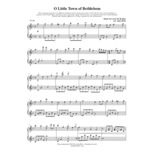 O Little Town of Bethlehem (piano solo feat. two different melodies)