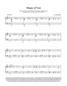 Shape of You (Ed Sheeran) - intermediate piano solo