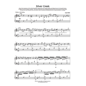 Silver Creek - late intermediate piano solo