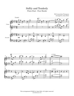Softly and Tenderly (piano duet)
