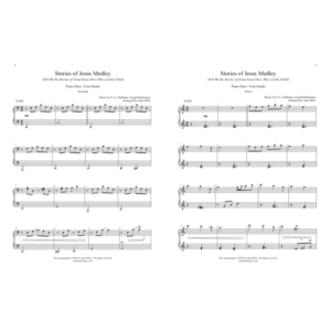 Stories of Jesus Medley - early intermediate piano duet