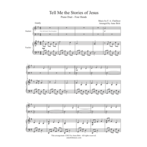 Tell Me the Stories of Jesus (student/teacher piano duet)