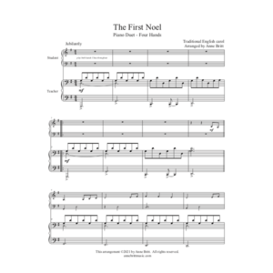 The First Noel (student/teacher piano duet)