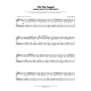 Tiki Tiki Teapot (early intermediate calypso remix of "I'm a Little Teapot")