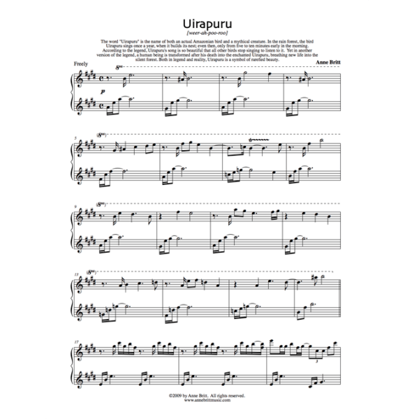 Uirapuru - intermediate piano solo