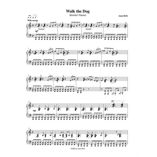 Walk the Dog (Kristin's Theme) - late intermediate piano solo