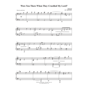Were You There When They Crucified My Lord? - early intermediate piano solo