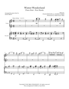 Winter Wonderland (Grayville Trio) - intermediate piano duet