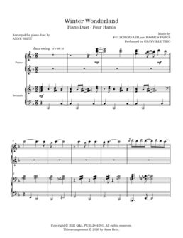 Winter Wonderland (Grayville Trio) - piano duet